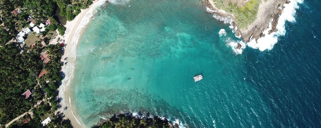 Hiriketiya bay in Southern Province, Sri Lanka