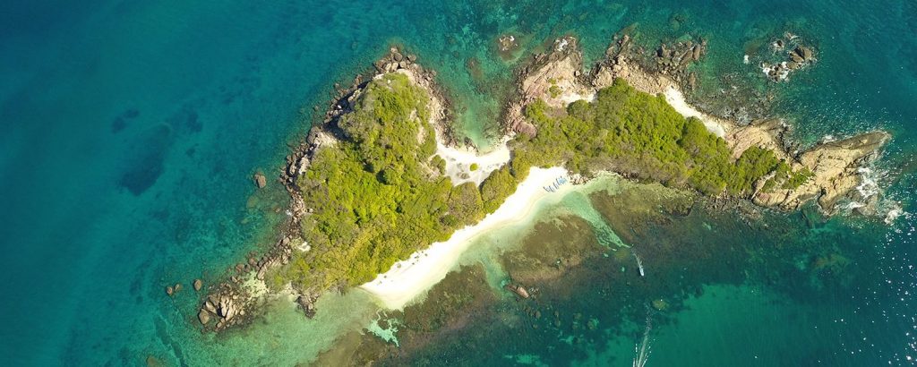 Pigeon island in Eastern Province, Sri Lanka