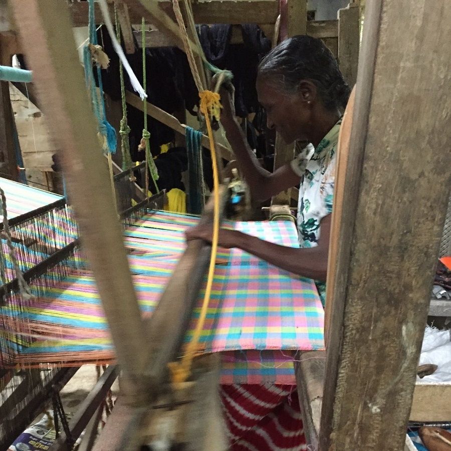 hand-loom weaving factory, unawatuna, sri lanka