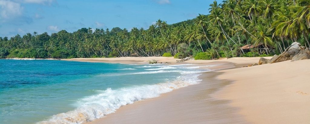 Plage de la côte Sud du Sri Lanka