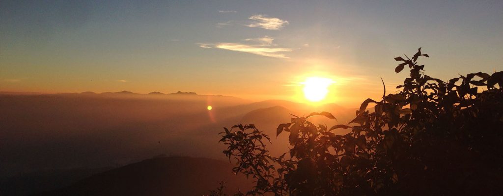 The sunrise at the top of the Peak, Sri Lanka