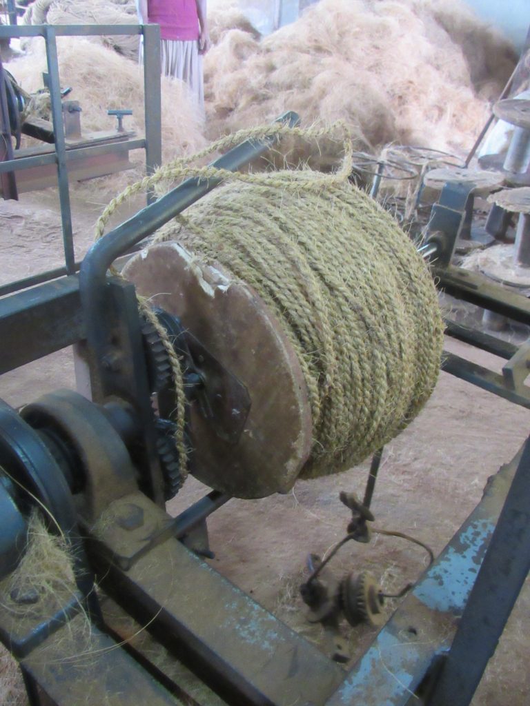 Final product from the hard work done in the coir mill